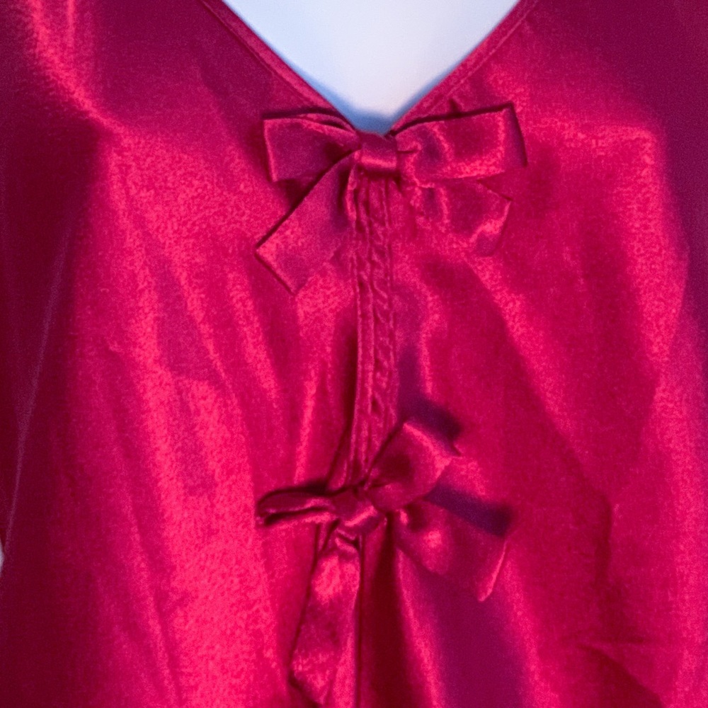 VALENTINO Intimo Red Nightgown & Robe - Picture 6 of 15